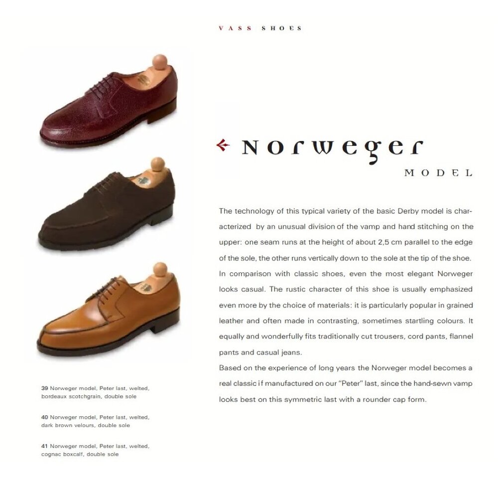 $579 Handmade VASS Shoes Norweger (EU40) - US 7 M - Cognac w/ Lasted Vass Trees - Picture 4 of 16